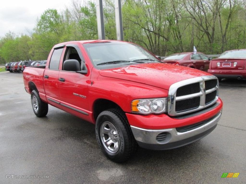 2002 Ram 1500 SLT Quad Cab 4x4 - Flame Red / Dark Slate Gray photo #6