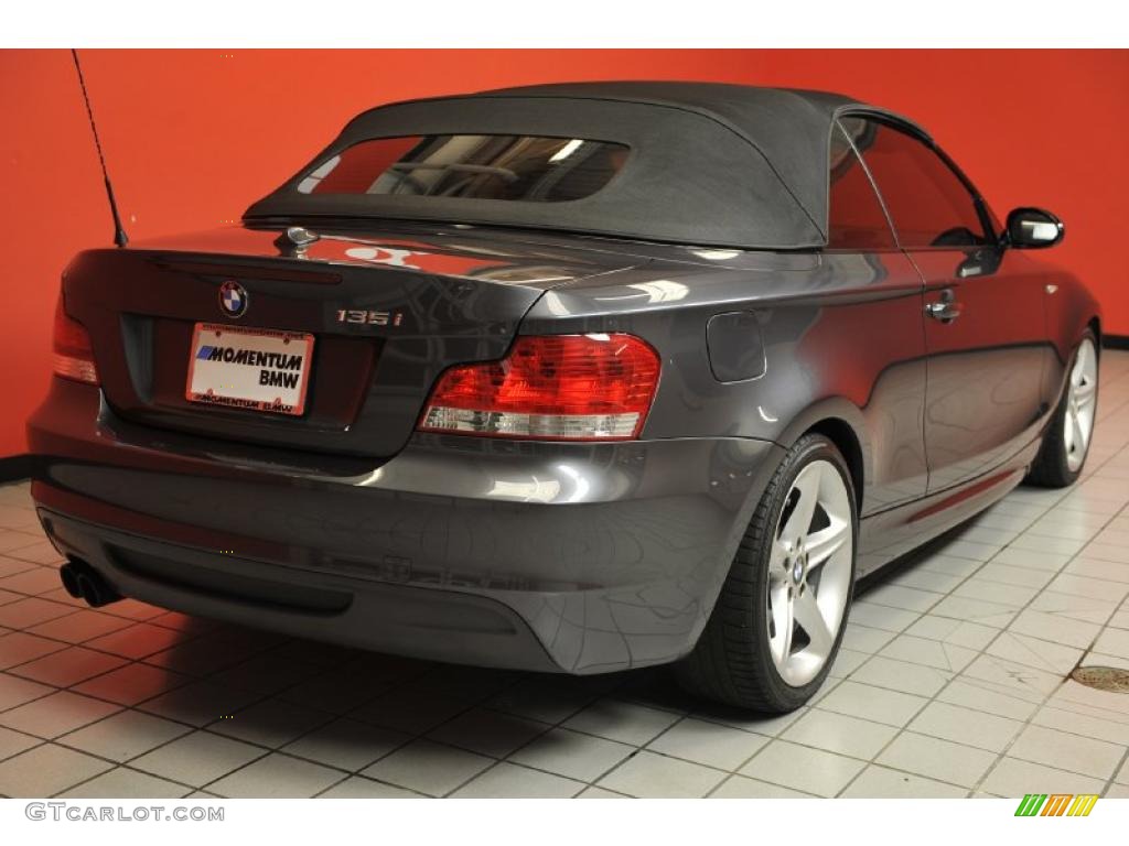 2008 1 Series 135i Convertible - Sparkling Graphite Metallic / Grey photo #3