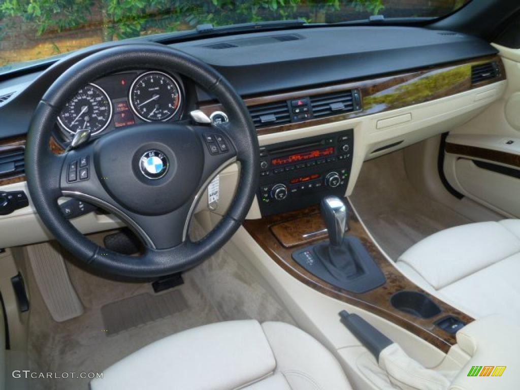2008 BMW 3 Series 328i Convertible Cream Beige Dashboard Photo #48690317