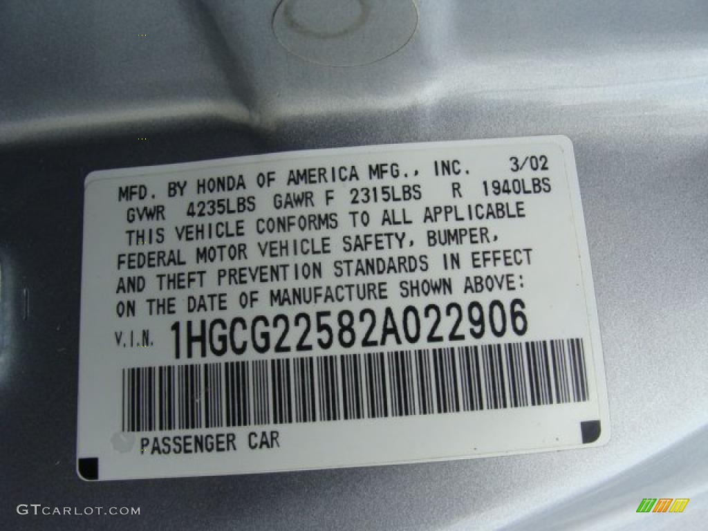 2002 Accord EX V6 Coupe - Satin Silver Metallic / Quartz Gray photo #15