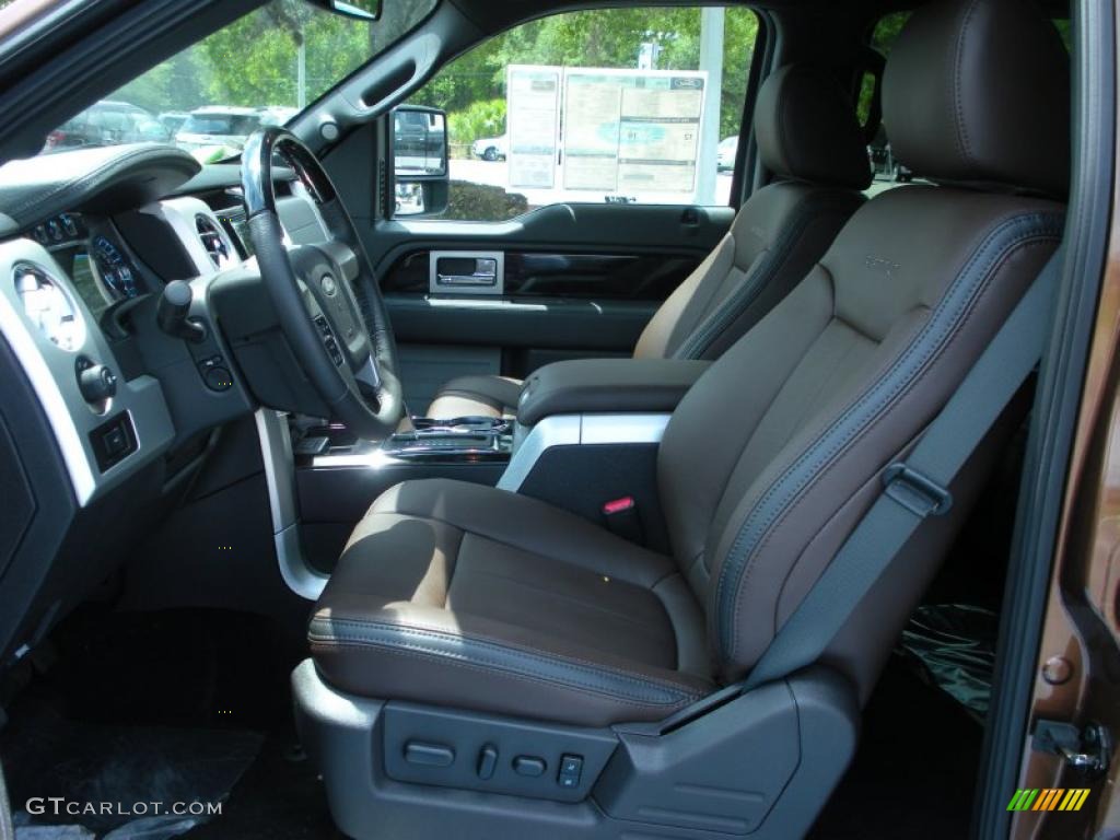 Sienna Brown/Black Interior 2011 Ford F150 Platinum SuperCrew 4x4 Photo #48692976