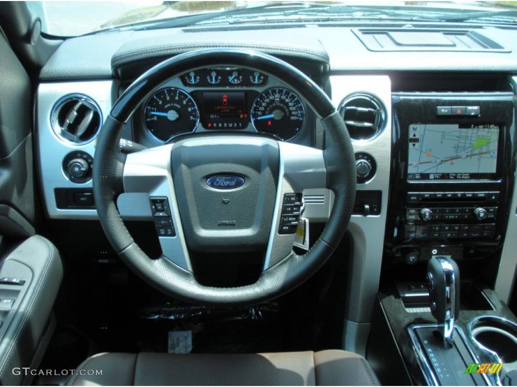 2011 Ford F150 Platinum SuperCrew 4x4 Sienna Brown/Black Dashboard Photo #48693012