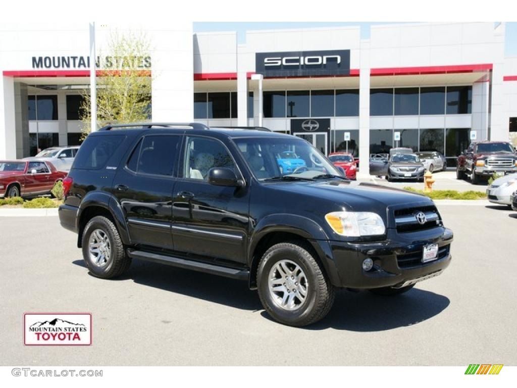 2006 Sequoia Limited 4WD - Black / Taupe photo #1