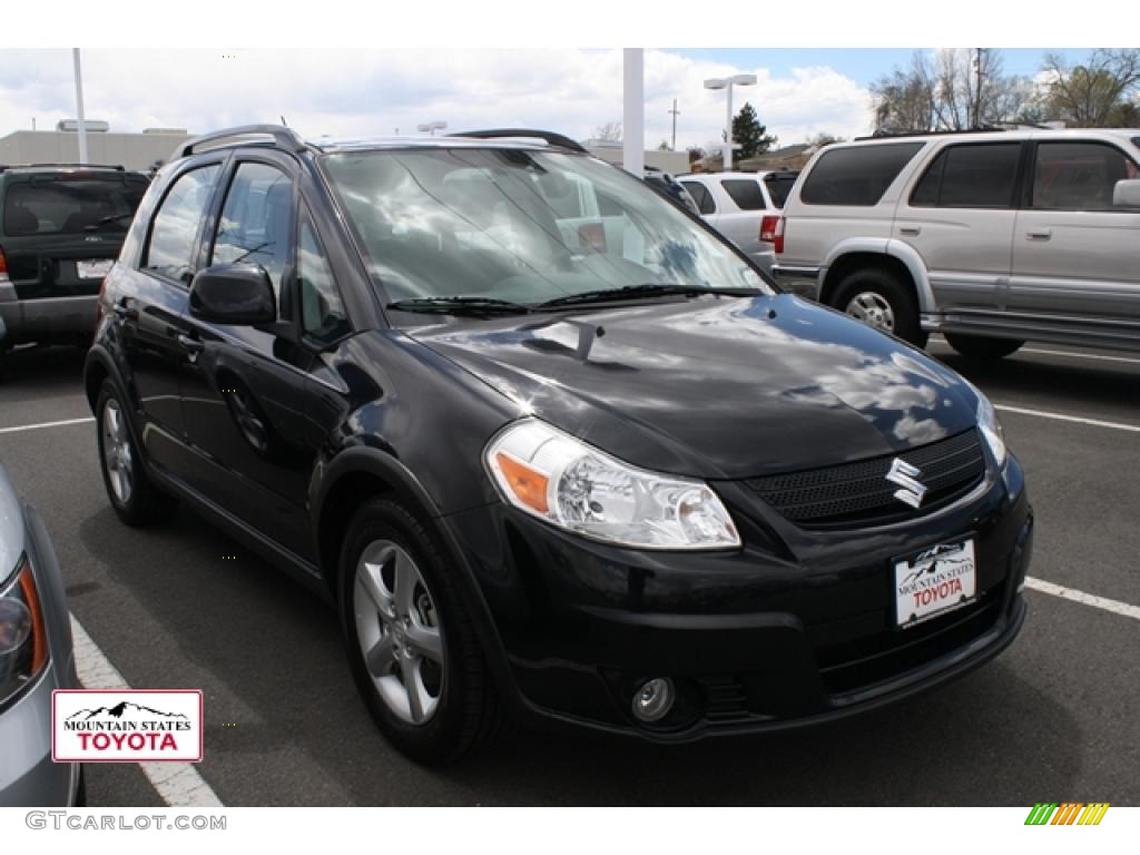 2009 SX4 Crossover AWD - Black Pearl Metallic / Black photo #1