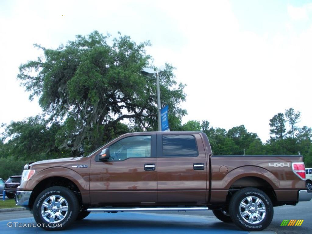 2011 F150 XLT SuperCrew 4x4 - Golden Bronze Metallic / Pale Adobe photo #2