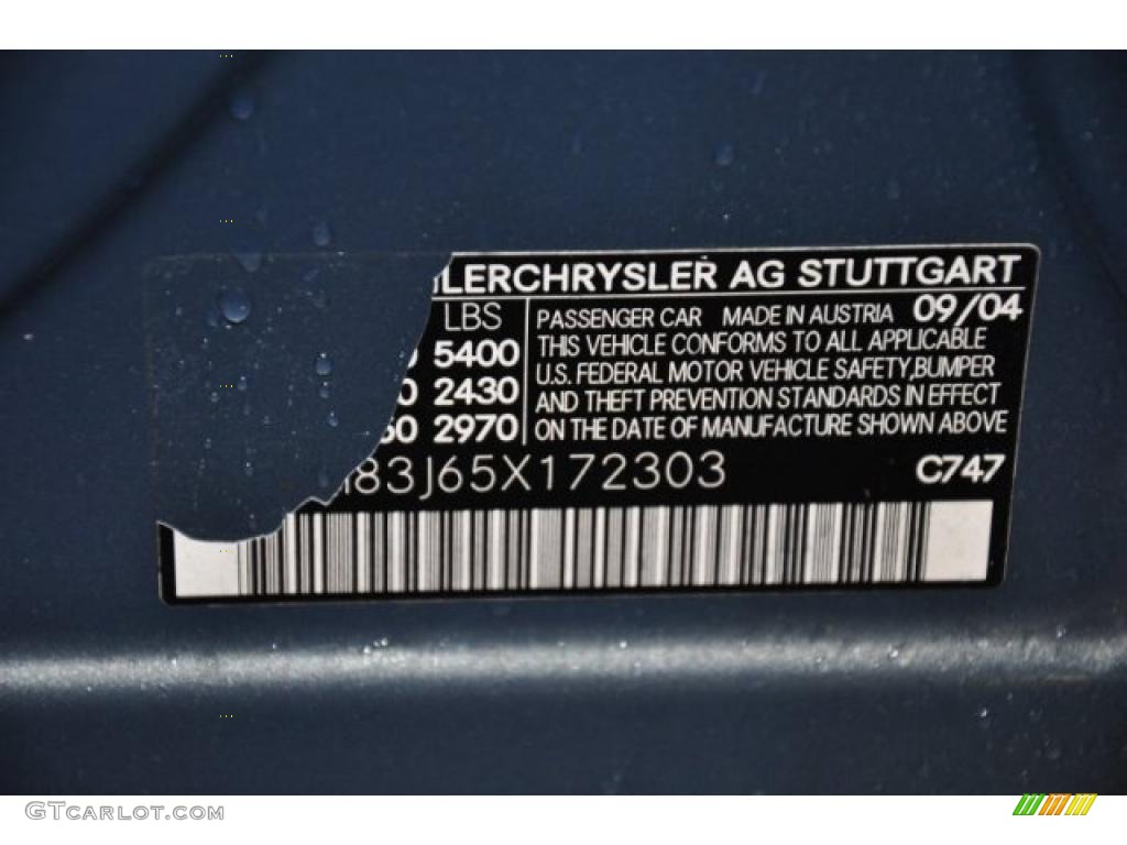 2005 E Color Code 747 for Granite Grey Metallic Photo #48694890