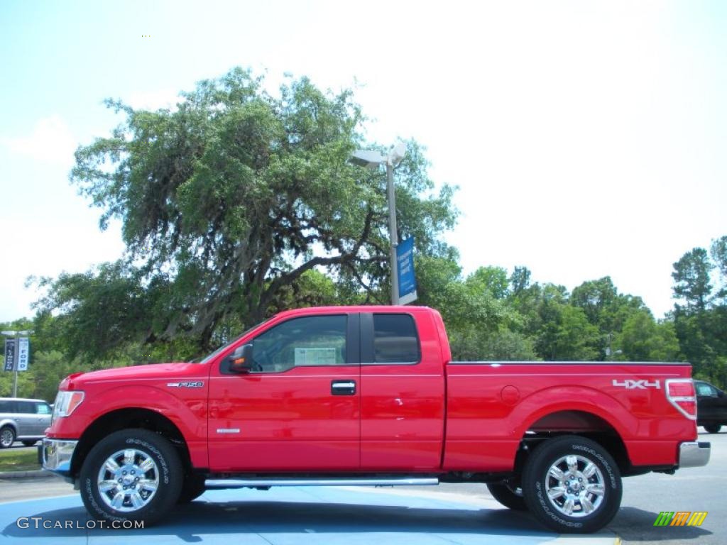 Race Red 2011 Ford F150 XLT SuperCab 4x4 Exterior Photo #48694953