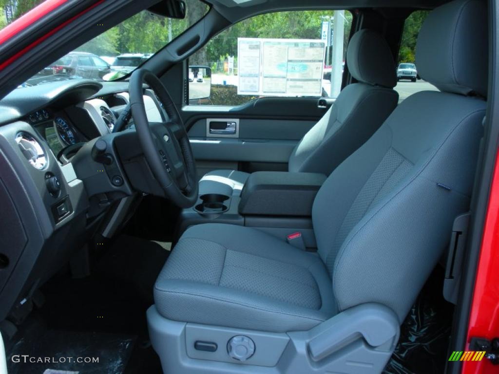 Steel Gray Interior 2011 Ford F150 XLT SuperCab 4x4 Photo #48694998