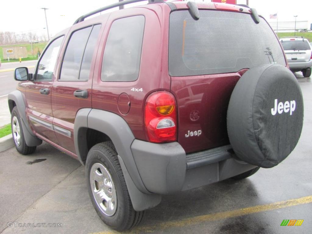 2002 Liberty Sport 4x4 - Dark Garnet Red Pearlcoat / Dark Slate Gray photo #15