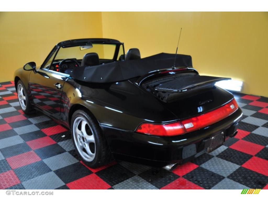 1995 911 Carrera Cabriolet - Black / Black photo #7