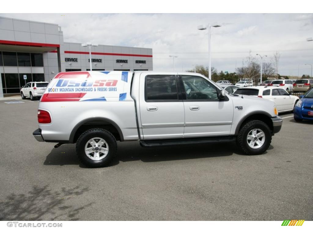 2003 F150 XLT SuperCrew 4x4 - Silver Metallic / Medium Graphite Grey photo #2