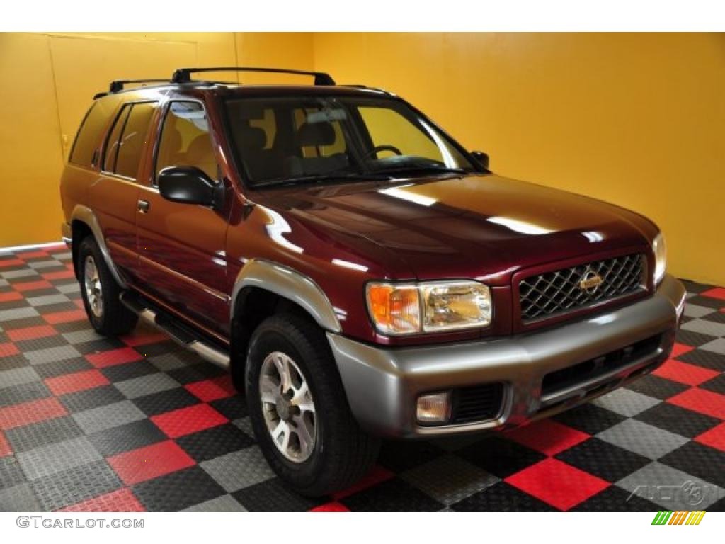 2001 Pathfinder SE 4x4 - Burnt Cherry Red Pearl / Charcoal photo #1
