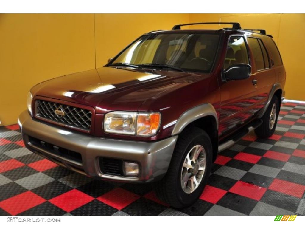 2001 Pathfinder SE 4x4 - Burnt Cherry Red Pearl / Charcoal photo #2