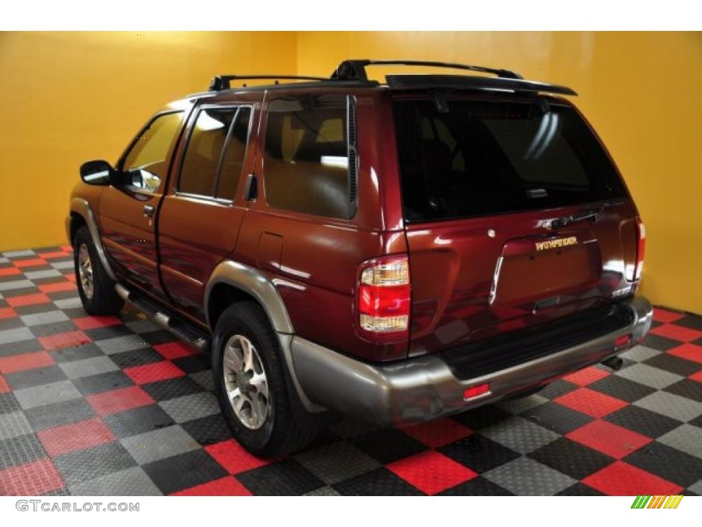 2001 Pathfinder SE 4x4 - Burnt Cherry Red Pearl / Charcoal photo #3