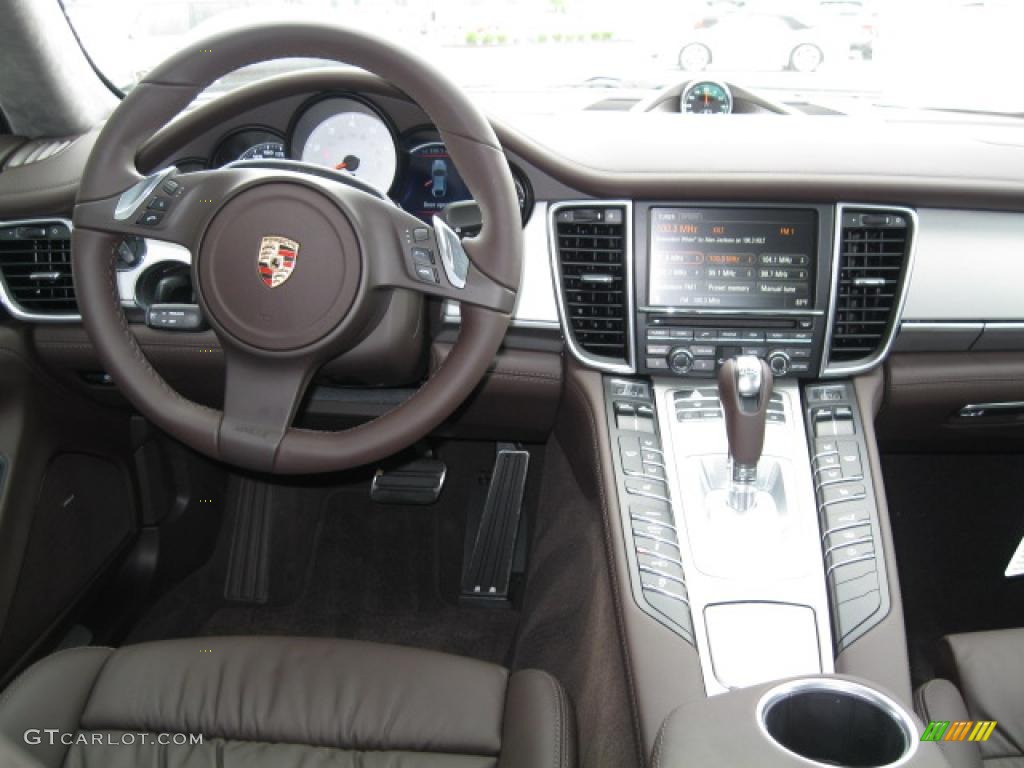 2011 Porsche Panamera S Espresso Natural Leather Dashboard Photo #48698338