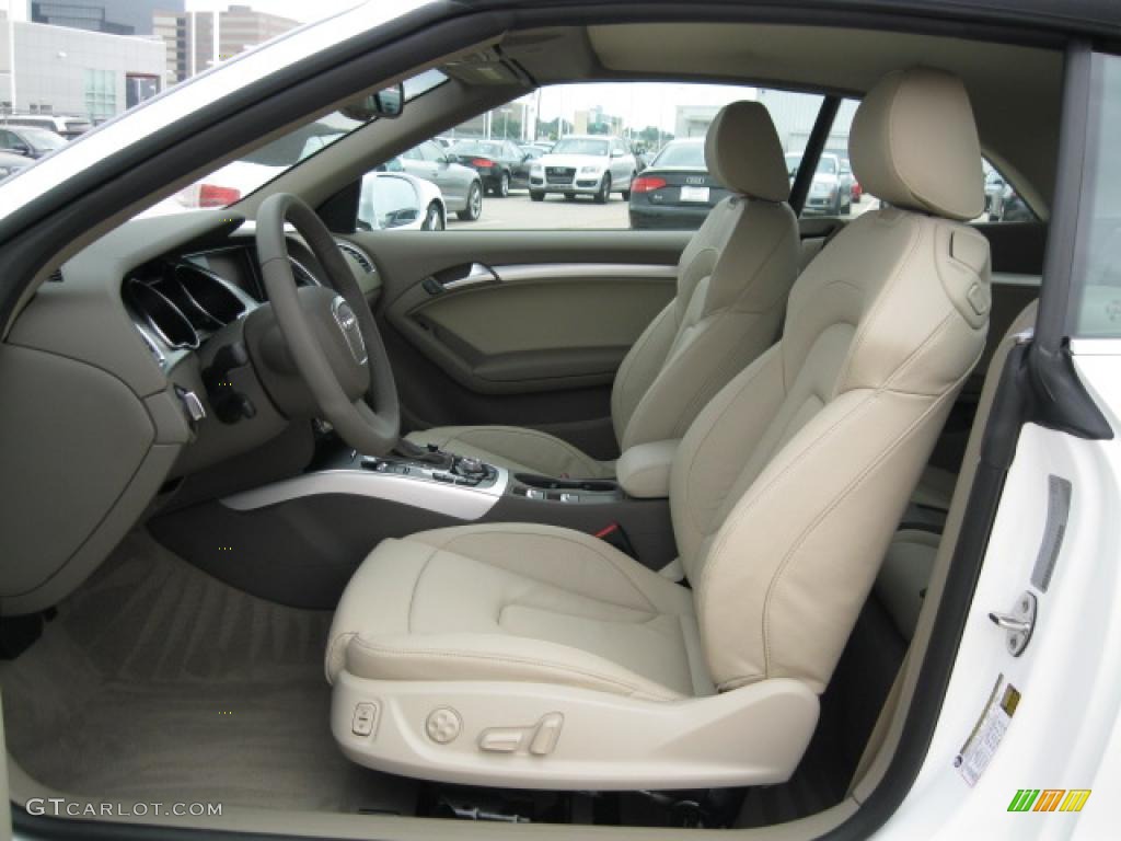 Cardamom Beige Interior 2011 Audi A5 2.0T quattro Convertible Photo #48698464