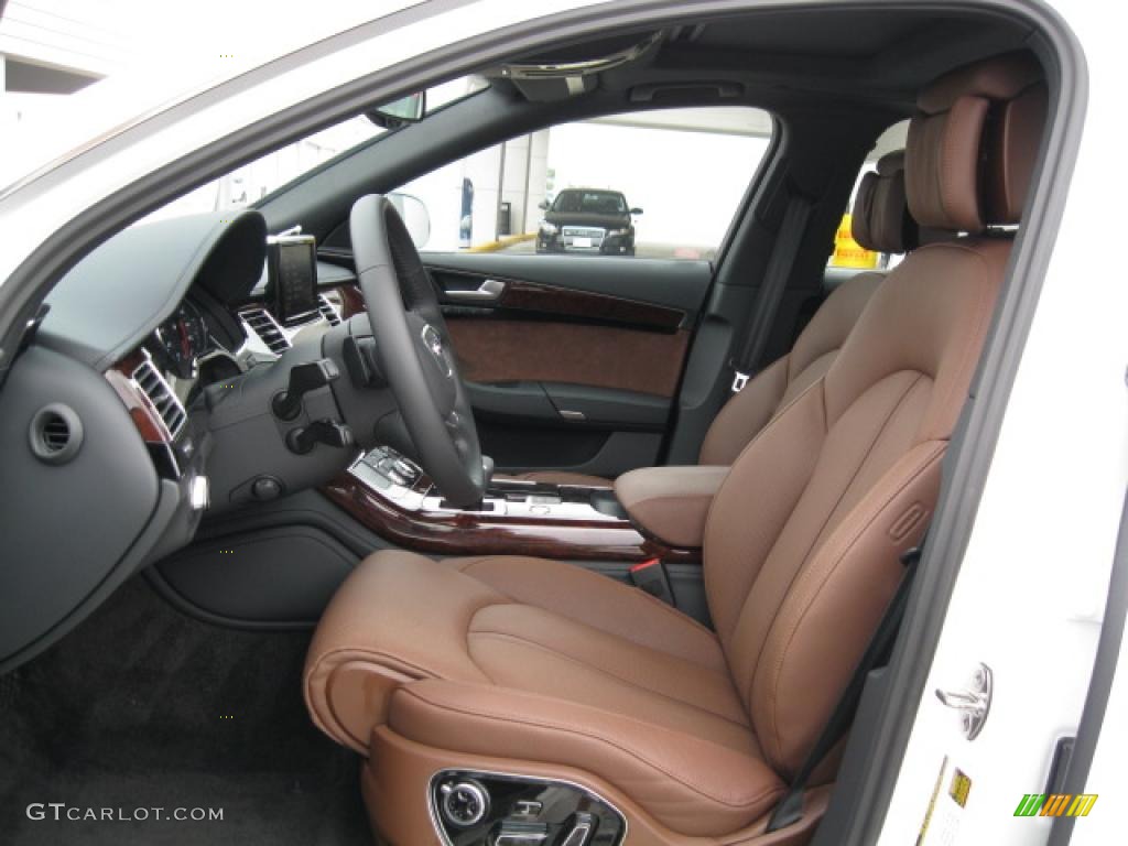 Nougat Brown Interior 2011 Audi A8 L 4.2 FSI quattro Photo #48698596
