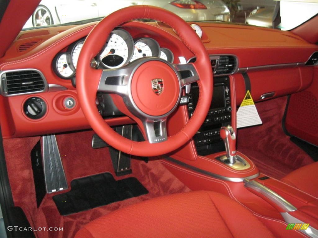 2011 Porsche 911 Turbo S Coupe Carrera Red Dashboard Photo #48698761