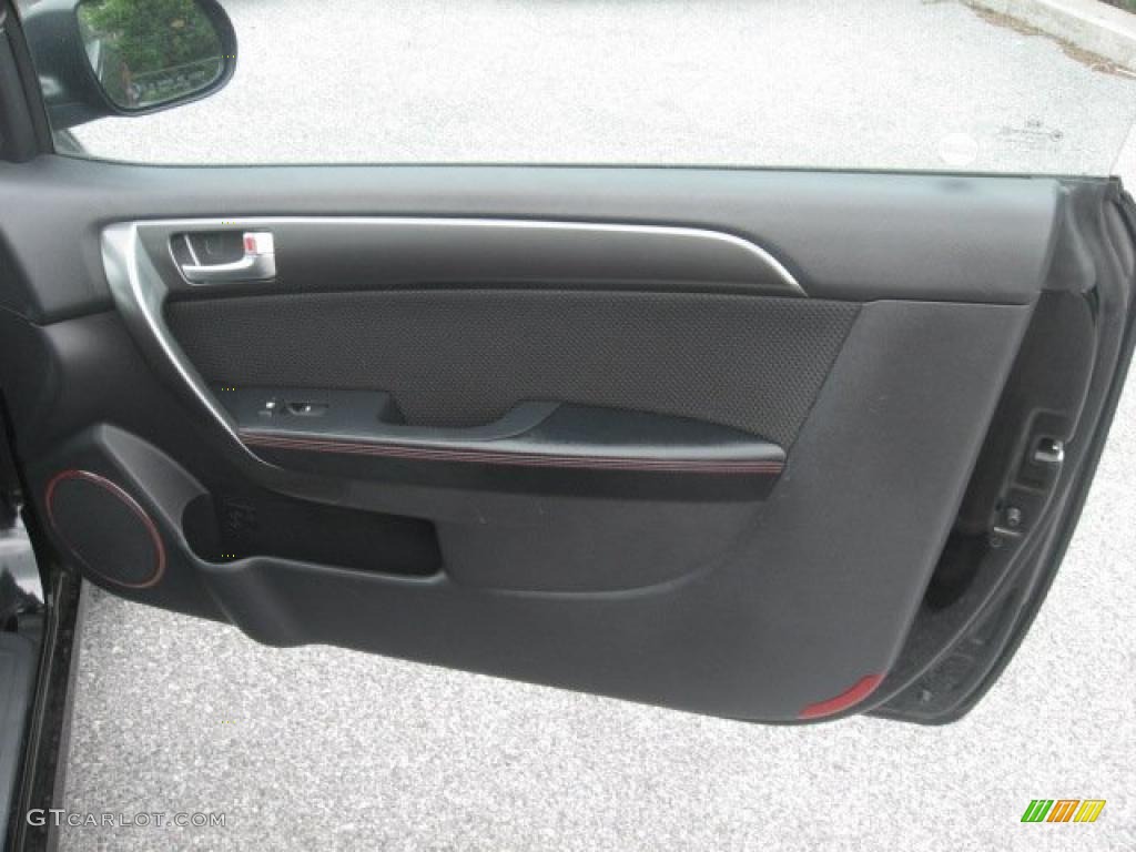 2010 Kia Forte Koup SX Black Sport Door Panel Photo #48699946