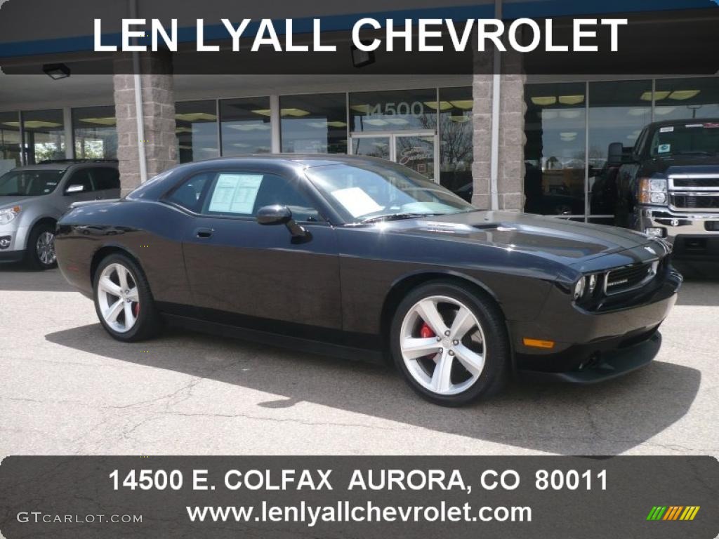 2008 Challenger SRT8 - Brilliant Black Crystal Pearl / Dark Slate Gray photo #1