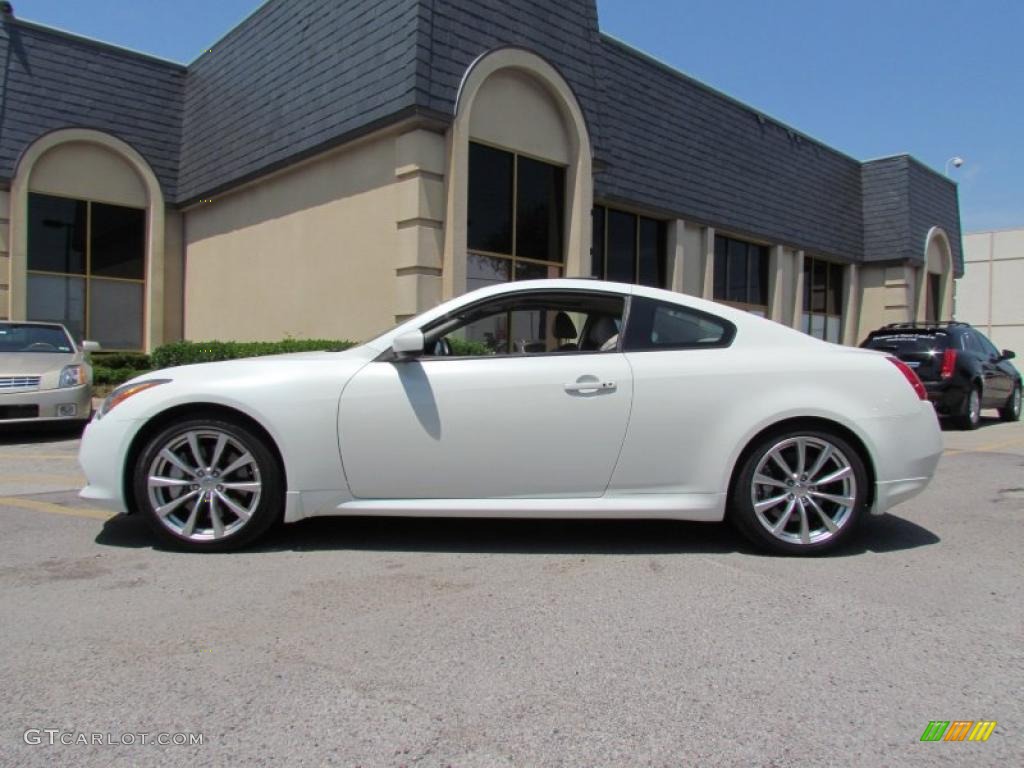 2008 G 37 S Sport Coupe - Ivory Pearl White / Stone photo #4