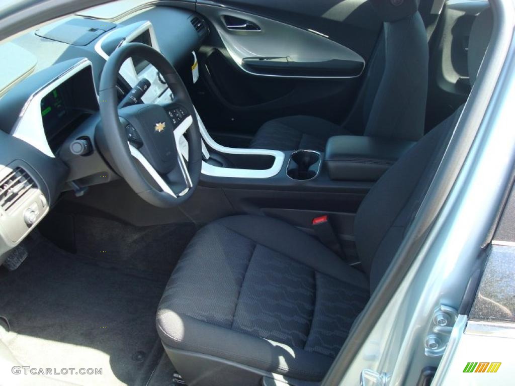 Jet Black/Ceramic White Interior 2011 Chevrolet Volt Hatchback Photo #48702376