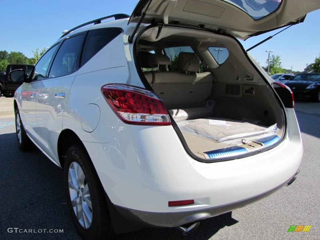 2011 Murano SL - Glacier White Pearl / Beige photo #12