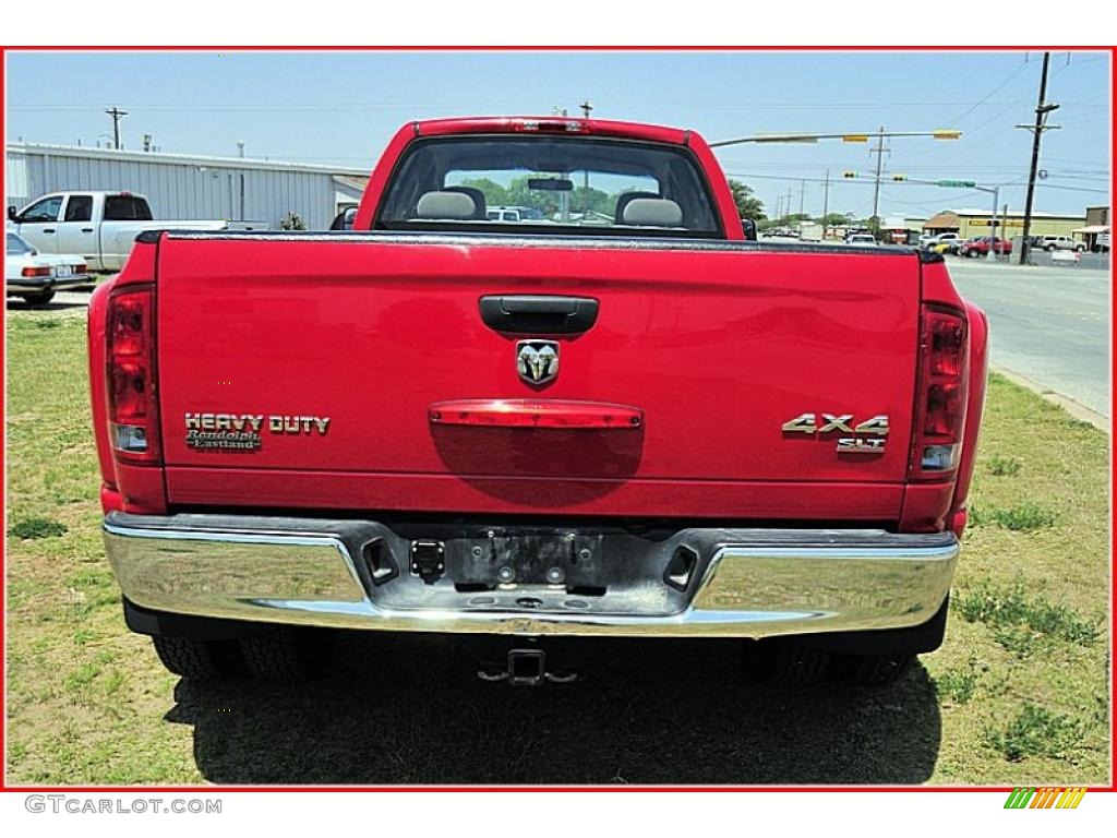 2004 Ram 3500 SLT Quad Cab 4x4 Dually - Flame Red / Dark Slate Gray photo #4