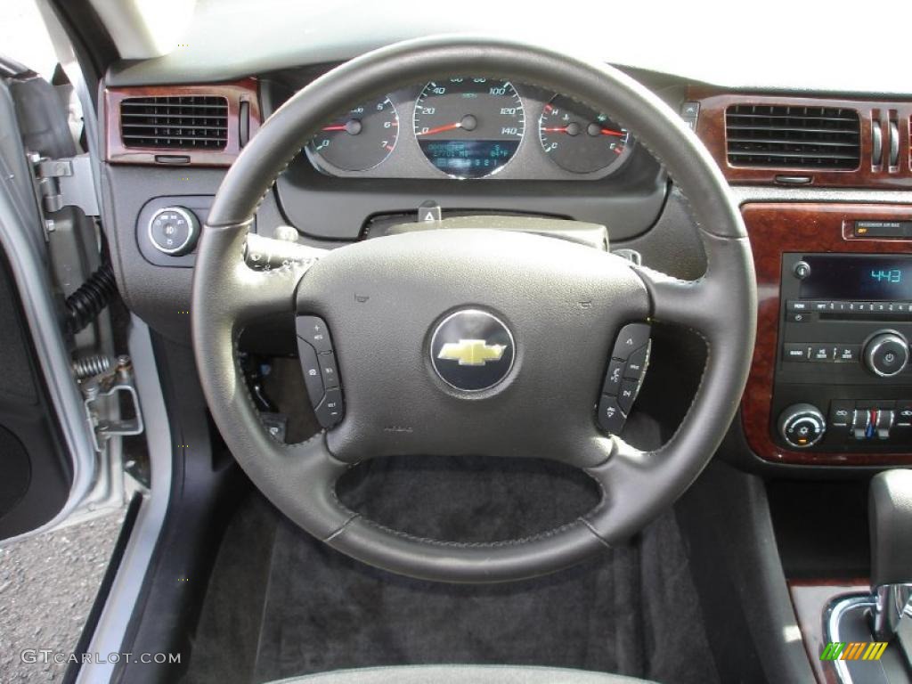2011 Chevrolet Impala LT Ebony Steering Wheel Photo #48703393