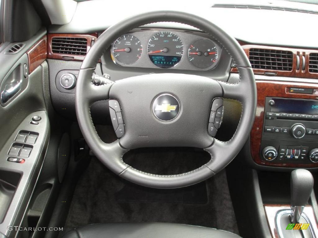 2011 Chevrolet Impala LT Ebony Steering Wheel Photo #48703840