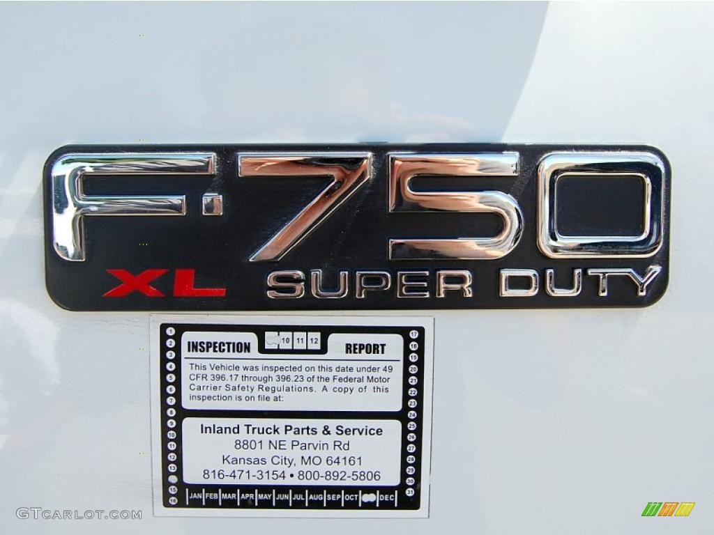 2008 Ford F750 Super Duty XL Chassis Regular Cab Moving Truck Marks and Logos Photo #48704518