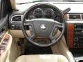 Ebony/Light Cashmere 2008 Chevrolet Avalanche LT 4x4 Steering Wheel