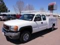 2007 Summit White GMC Sierra 2500HD Classic Extended Cab 4x4 Utility Truck  photo #1
