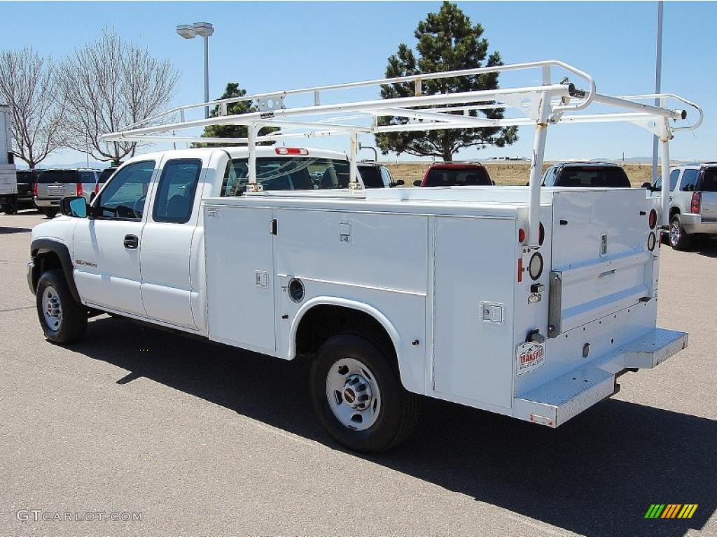 2007 Sierra 2500HD Classic Extended Cab 4x4 Utility Truck - Summit White / Dark Charcoal photo #11