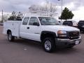 2007 Summit White GMC Sierra 2500HD Classic Extended Cab 4x4 Utility Truck  photo #2