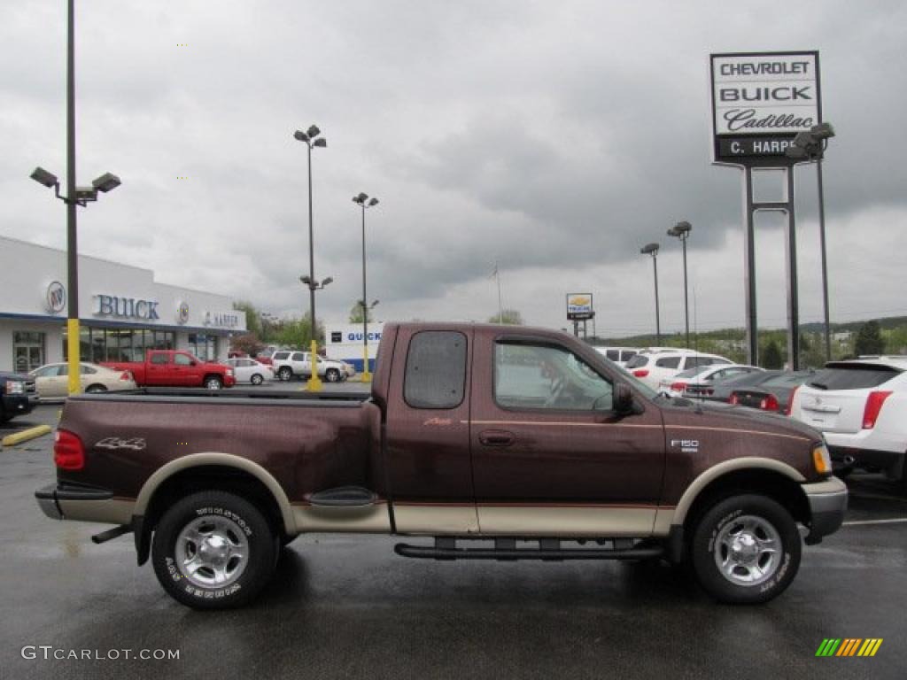 2000 F150 Lariat Extended Cab 4x4 - Chestnut Metallic / Medium Parchment photo #2