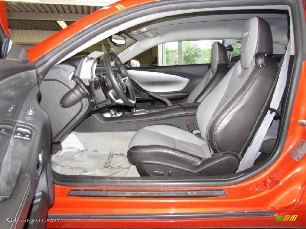 2010 Camaro SS Coupe - Inferno Orange Metallic / Gray photo #8