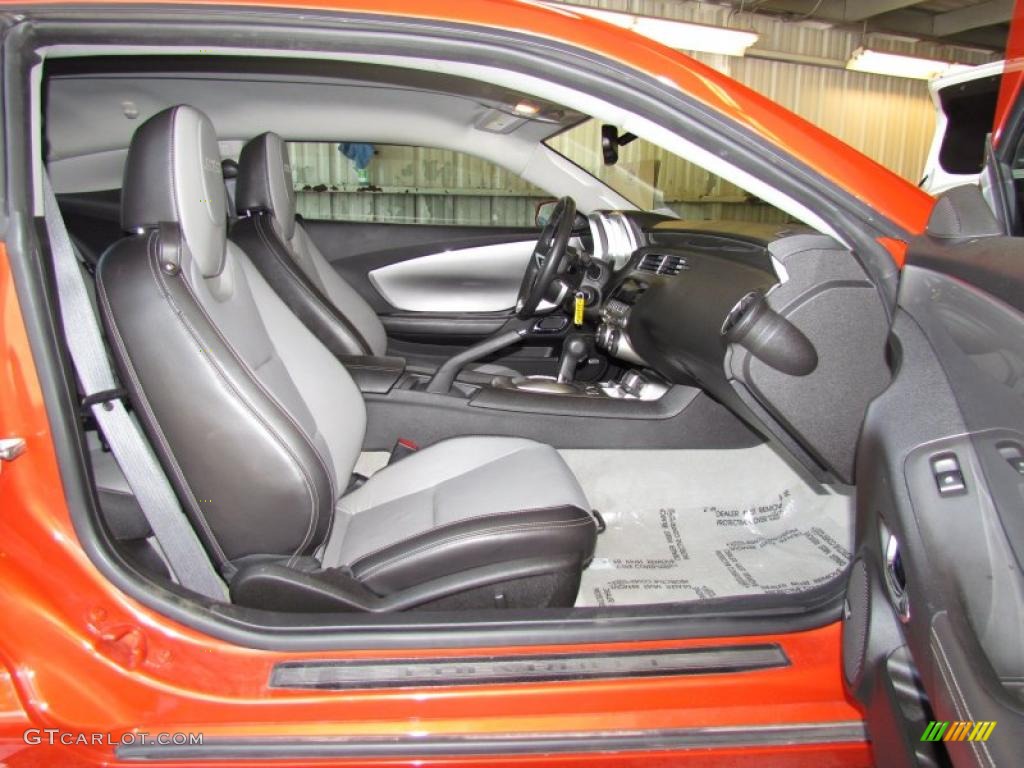 2010 Camaro SS Coupe - Inferno Orange Metallic / Gray photo #9