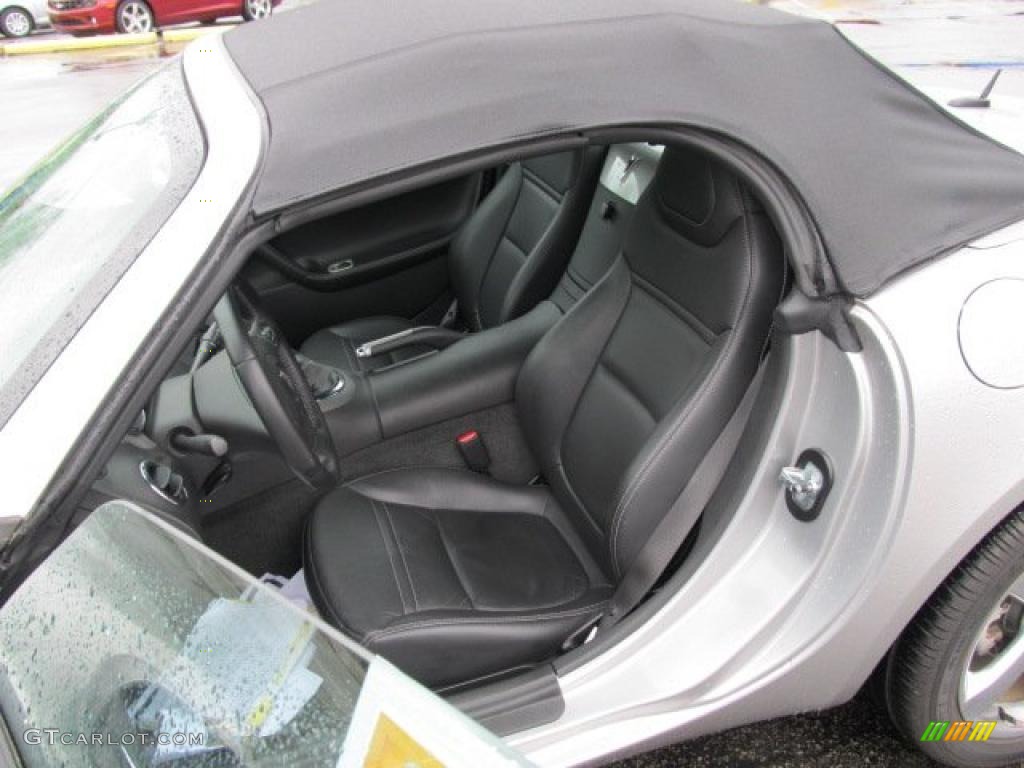 Ebony Interior 2007 Pontiac Solstice Roadster Photo #48708187