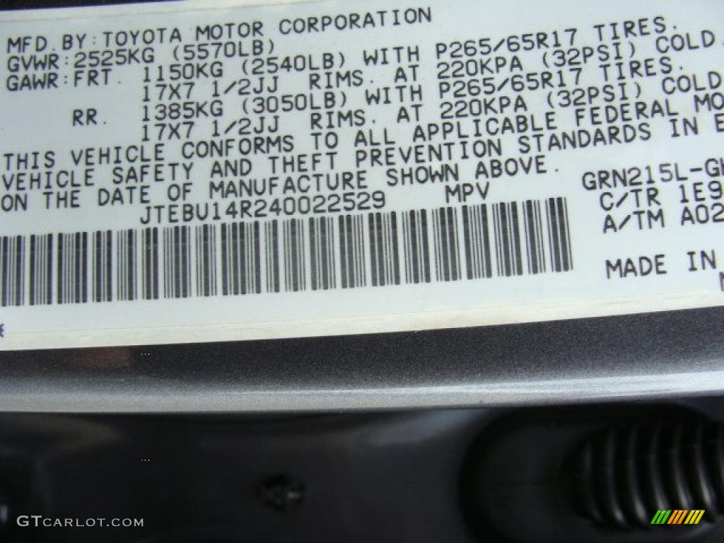 2004 4Runner SR5 4x4 - Galactic Gray Mica / Stone photo #15
