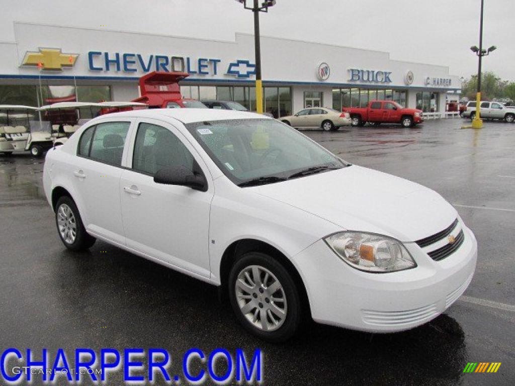 2010 Cobalt LS Sedan - Summit White / Gray photo #1