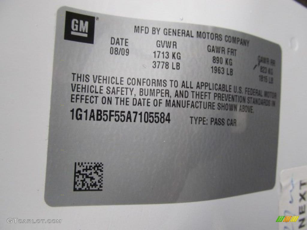 2010 Cobalt LS Sedan - Summit White / Gray photo #24