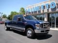 2008 Dark Blue Pearl Metallic Ford F350 Super Duty Lariat Crew Cab 4x4 Dually  photo #2