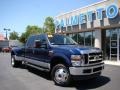 2008 Dark Blue Pearl Metallic Ford F350 Super Duty Lariat Crew Cab 4x4 Dually  photo #32