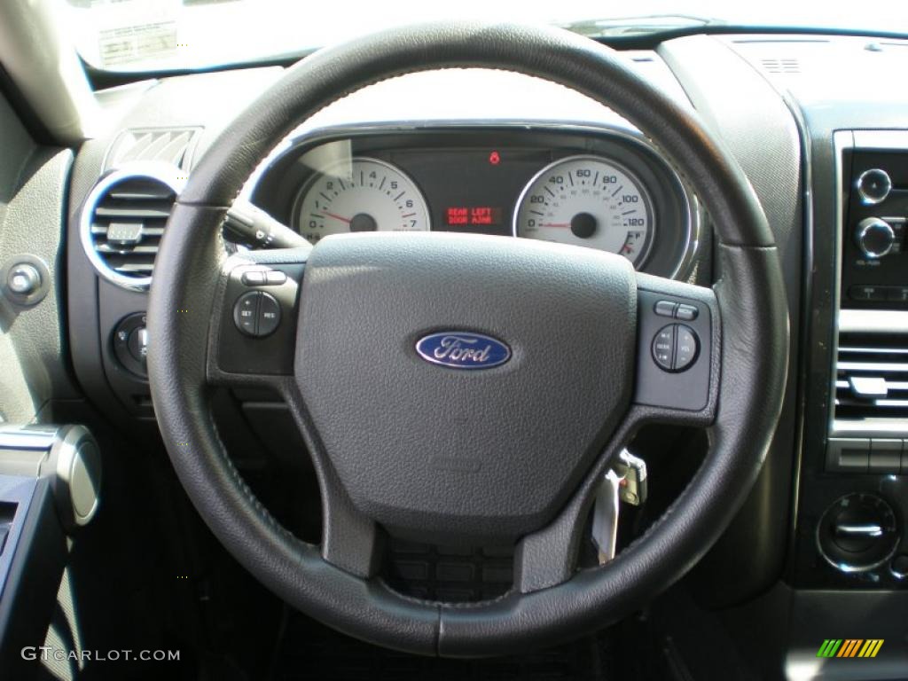 2009 Ford Explorer Sport Trac XLT 4x4 Charcoal Black Steering Wheel Photo #48711439