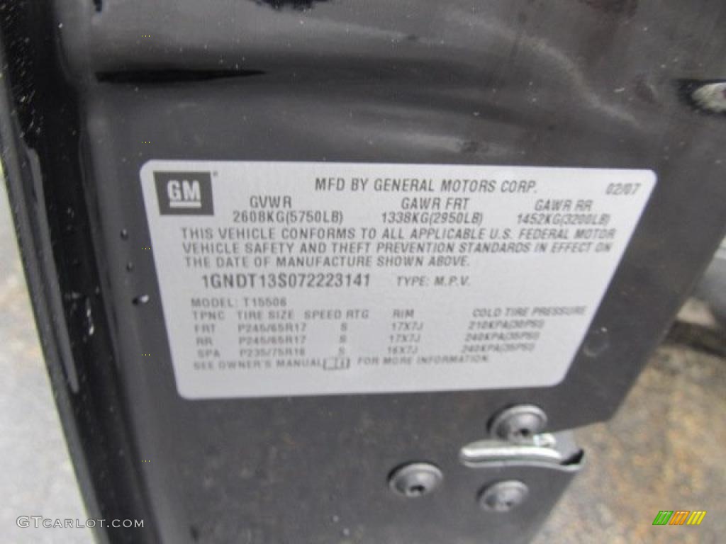 2007 TrailBlazer LS 4x4 - Black / Light Gray photo #24