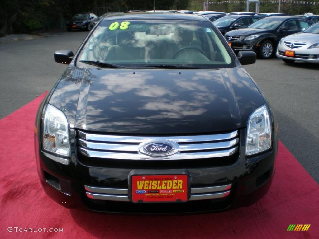 2008 Fusion S - Black Ebony / Camel photo #4