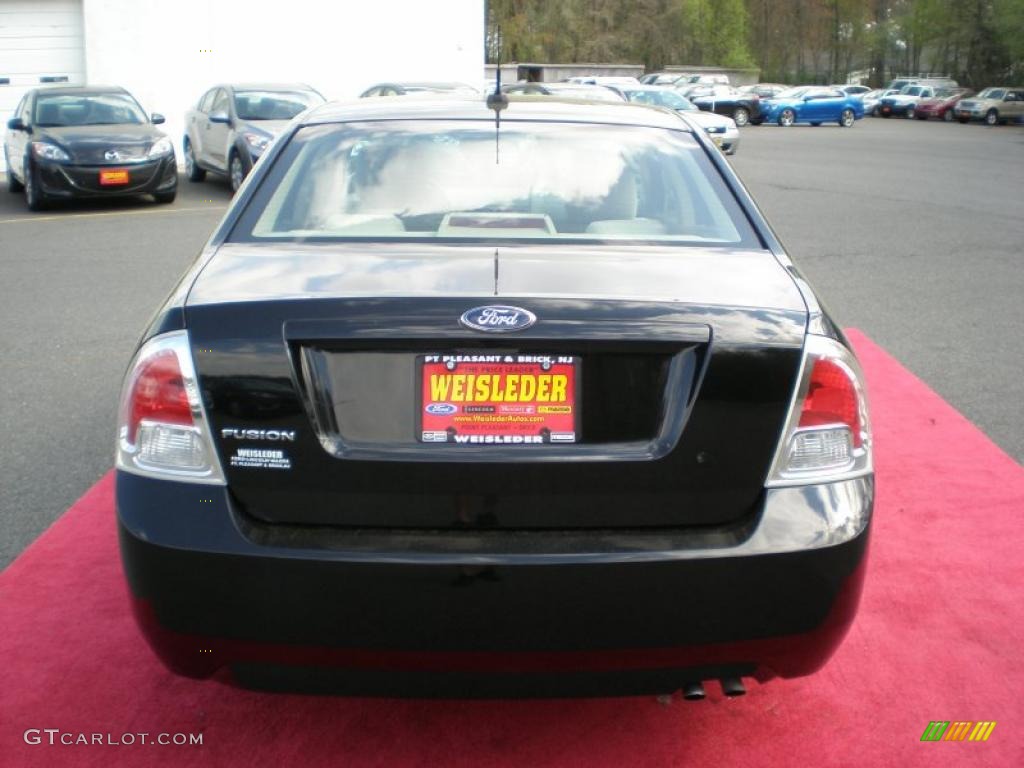2008 Fusion S - Black Ebony / Camel photo #7