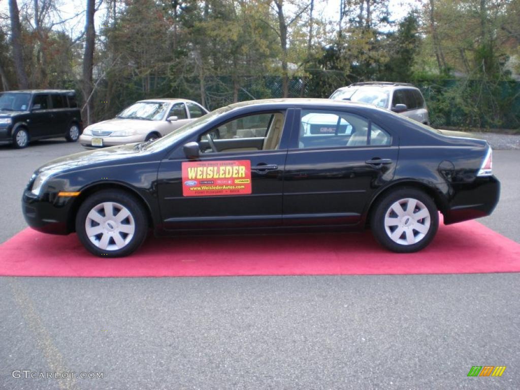 2008 Fusion S - Black Ebony / Camel photo #9