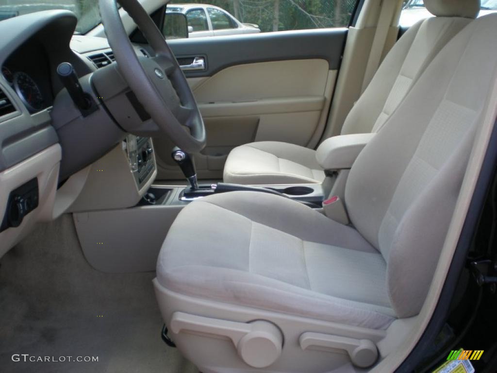 2008 Fusion S - Black Ebony / Camel photo #12
